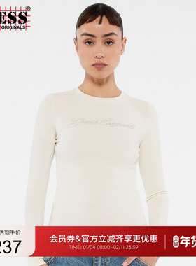 GUESSOriginals女士纯色针织长袖T恤-W5RP40KA0H1