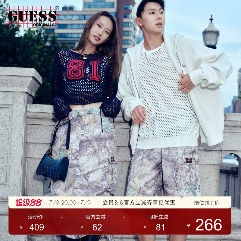 GUESSOriginals   男士树木创意短裤-M4YD00WFA20