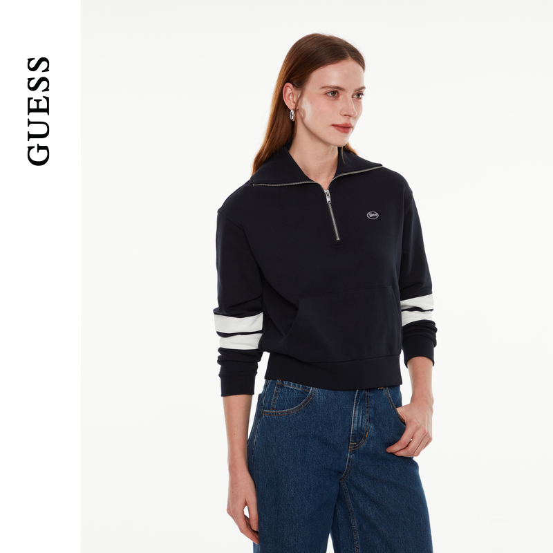 GUESS百搭休闲学院风长袖卫衣
