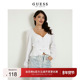 GUESS女士精致气质V领短款 绑带收腰上衣 W4GH88WG7B0