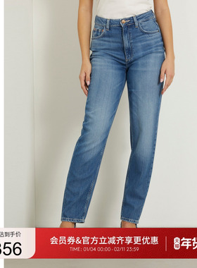 GUESS女士休闲直筒显瘦舒适水洗牛仔裤-W4GA21D5B91
