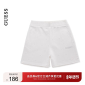 GUESS女士时尚 水钻点缀纯色休闲短裤 V5RD03KCLJ0