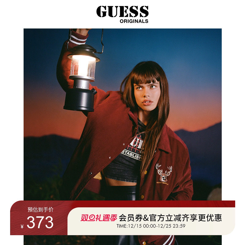 灯芯绒男女同款小众外套GUESS