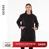 GUESS女百搭纯色绗缝中长款 羽绒服 Q4PN28W55R0