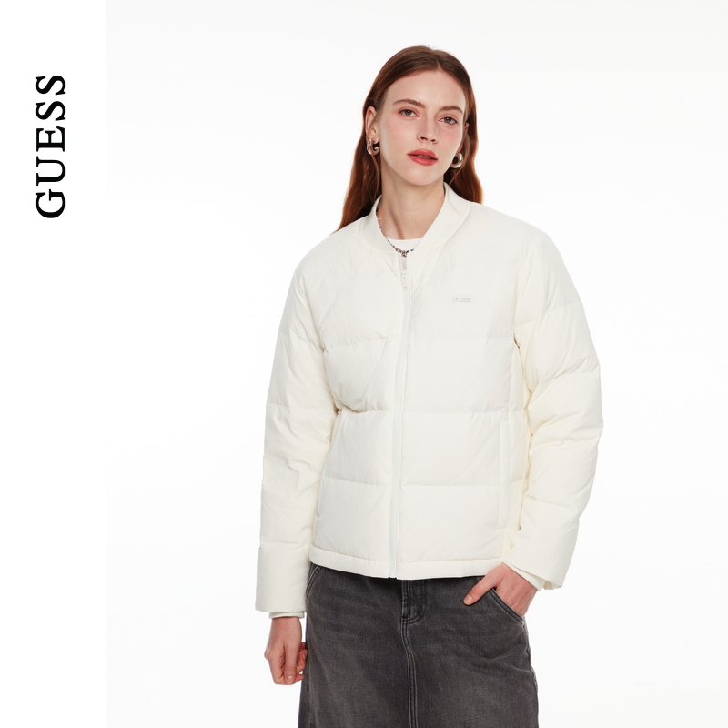 GUESS百搭棒球领绗缝羽绒服