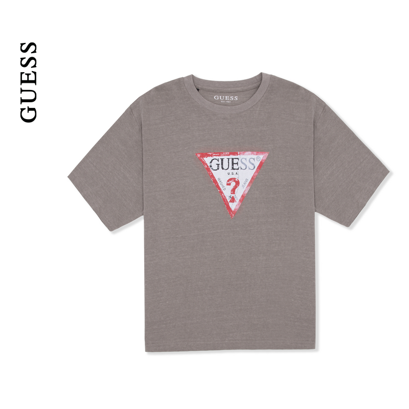 GUESS中性经典款倒三角logo百搭短袖T恤-NP2K7459