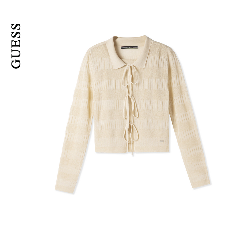 GUESS女士纯色系带两件百搭吊带针织衫套装-YP1S2661