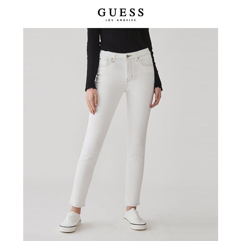 GUESS修身显瘦小脚牛仔裤