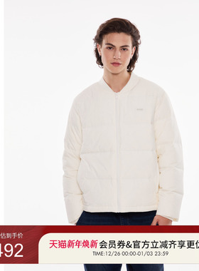 GUESS男女同款时尚百搭棒球领绗缝羽绒服-MO4W9894