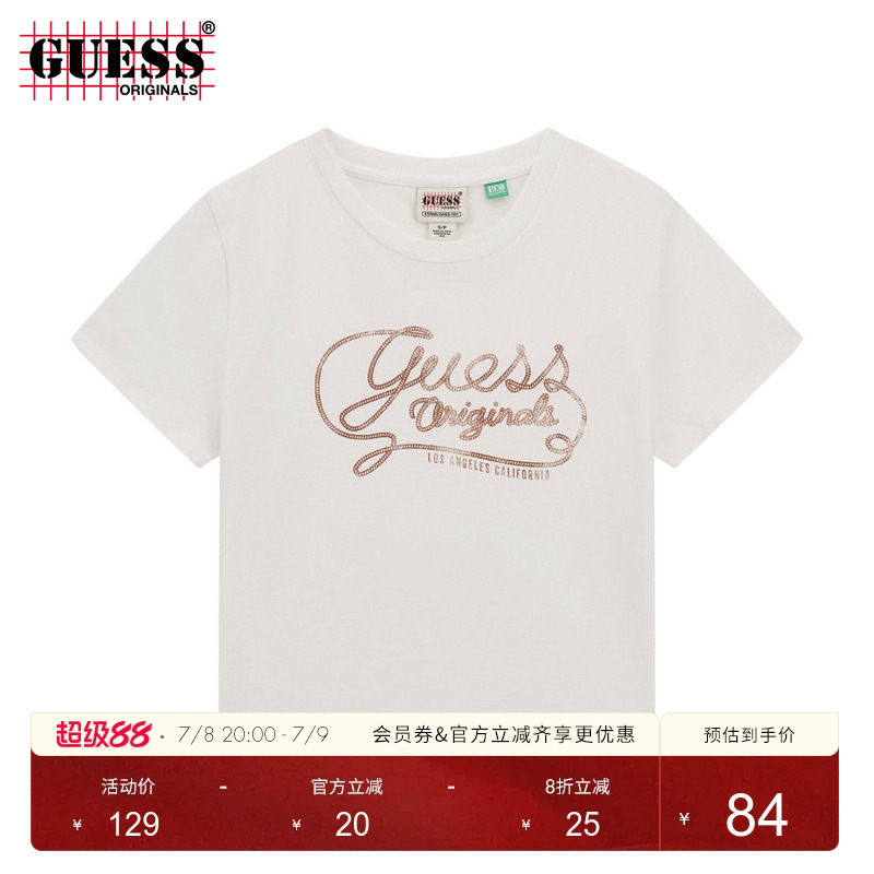 GUESSOriginals  女士小众设计短袖T恤-W4GI07J1314
