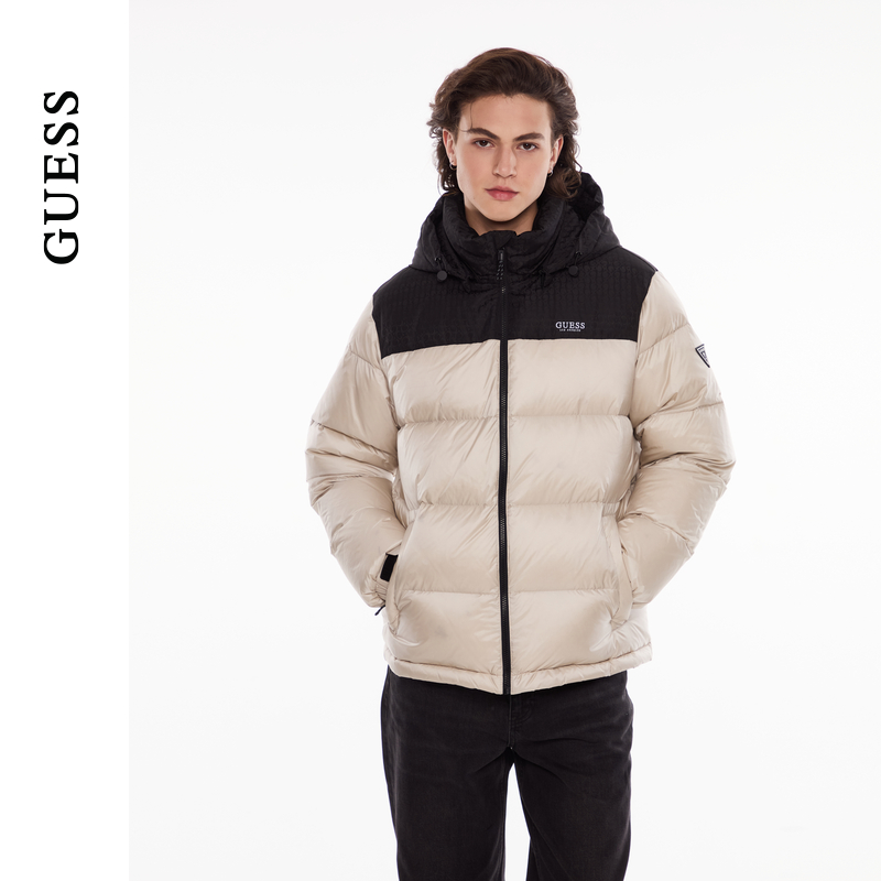 GUESS空气感面包连帽羽绒服