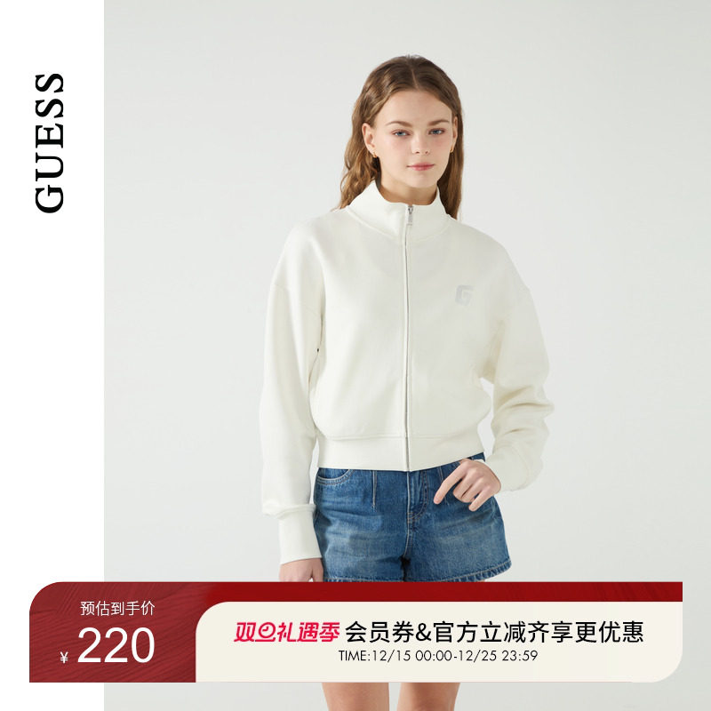 GUESS简约日常休闲高领外套
