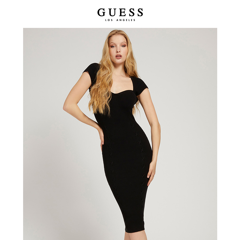 纯色纯色收腰极简优雅极简Guess