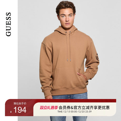 GUESS休闲连帽长袖卫衣
