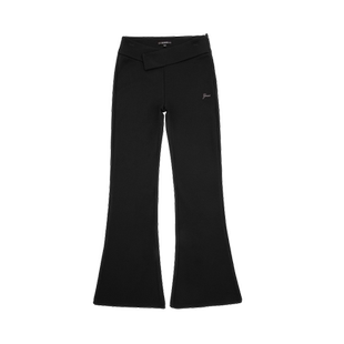 GUESS女士修身收腰显瘦微喇休闲瑜伽裤-W4PB66K2Q45