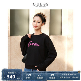 GUESS女士软糯舒适oversize搭配大圆领卫衣 Q3PP25K2Q40