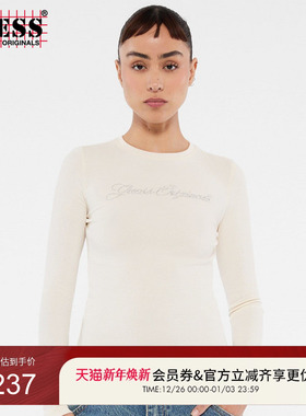 GUESSOriginals女士纯色针织长袖T恤-W5RP40KA0H1