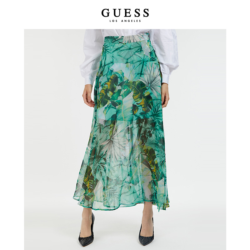 GUESS女士复古优雅半身裙
