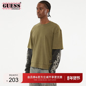T恤 GUESSOriginals男士 假两件拼接长袖 M5RP32KCCM1