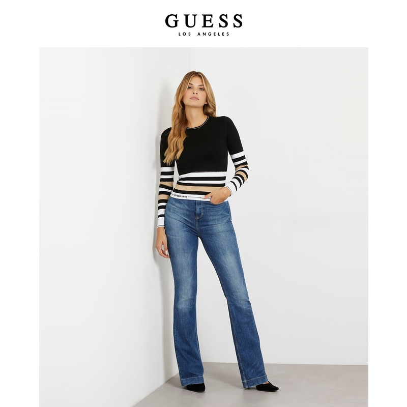 GUESS针织美拉德气质显瘦上衣
