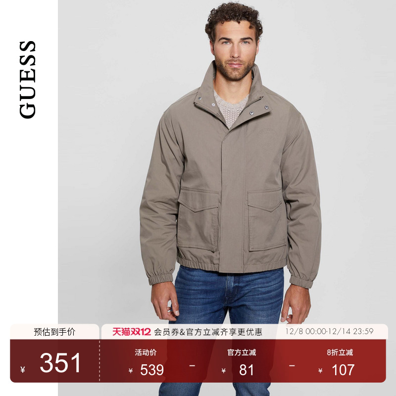 GUESS复古工装风立领夹克外套