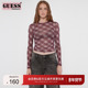 GUESSOriginals 女士休闲居家格纹圆领针织上衣