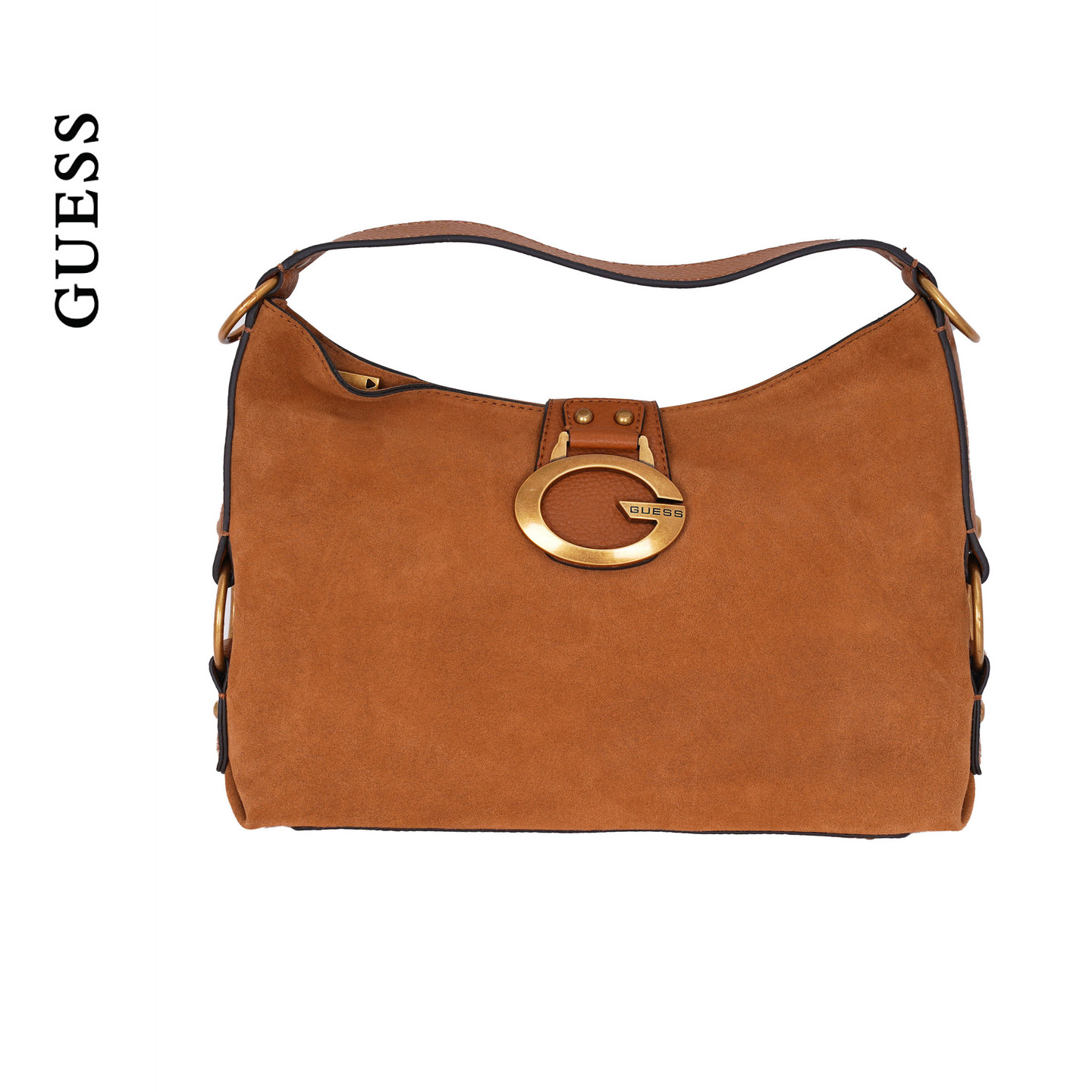 GUESS25年新款秋冬女士绒面手提斜挎包简约休闲单肩包-SB930818