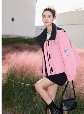 GUESS女士潮流时尚派克羽绒服两件套-W4PN84W55R0