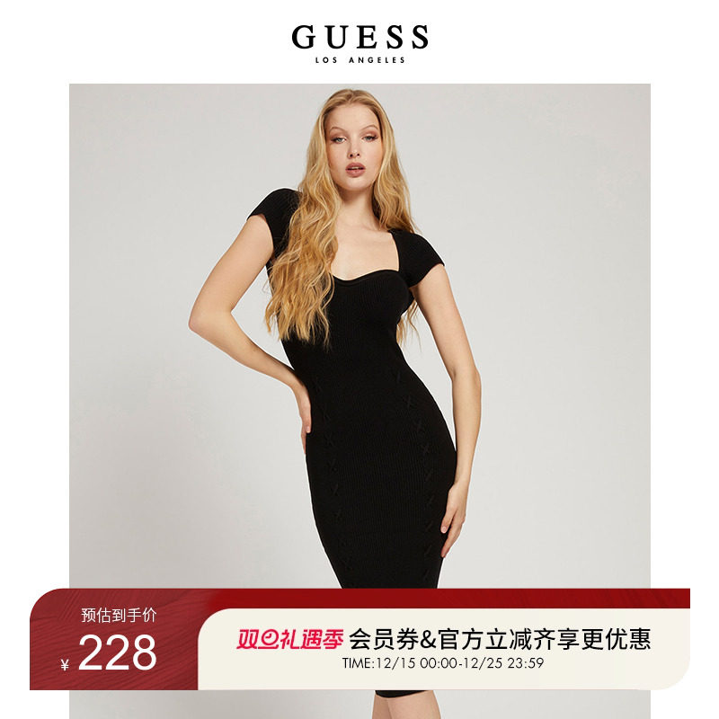 纯色纯色收腰极简优雅极简Guess