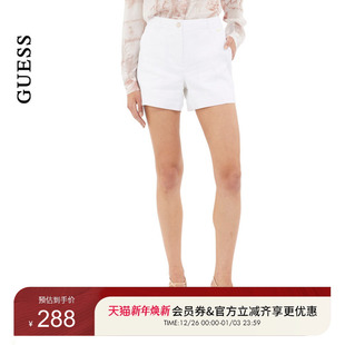 GUESS女士休闲百搭简约纯色休闲短裤 W5GD1WWH5L2