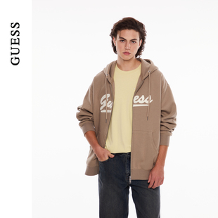 GUESS 簡約logo設計連帽開衫 衛衣 X4PP40K2Q40 男士