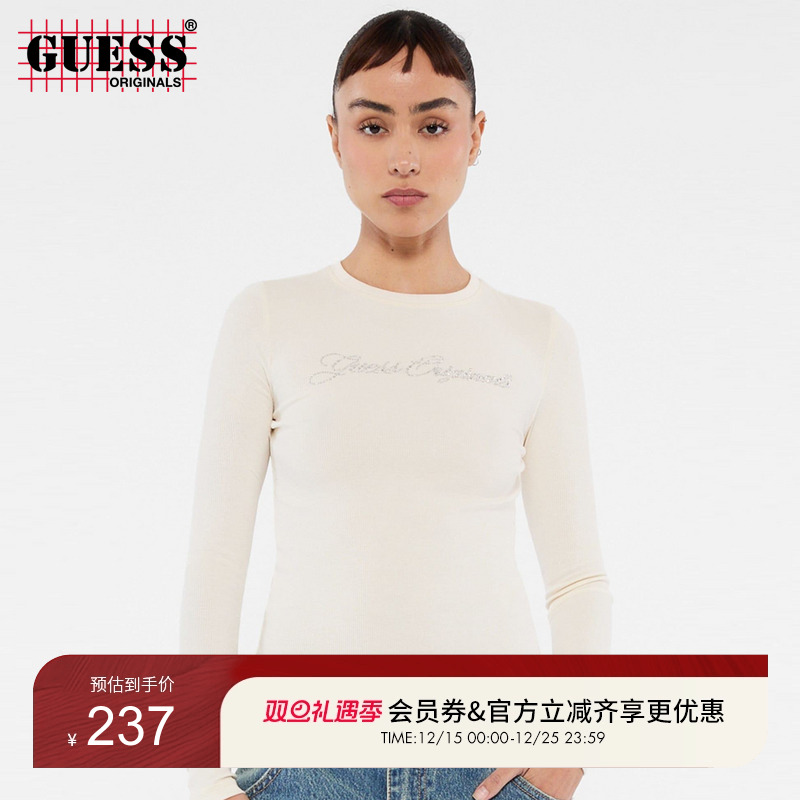 GUESSOriginals针织长袖T恤