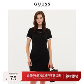 圆领T恤连衣裙 GUESS 女士紧致有型撞色减龄时尚 Q3PK32K2Q40