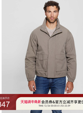 GUESS男士美式复古工装风立领夹克外套-M4BL11RDF40