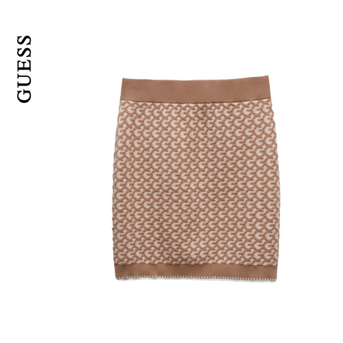 GUESS字母花纹针织半身裙