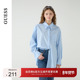 GUESS女士简约纯色打底翻领长袖 衬衫 W5PH1PW55R0