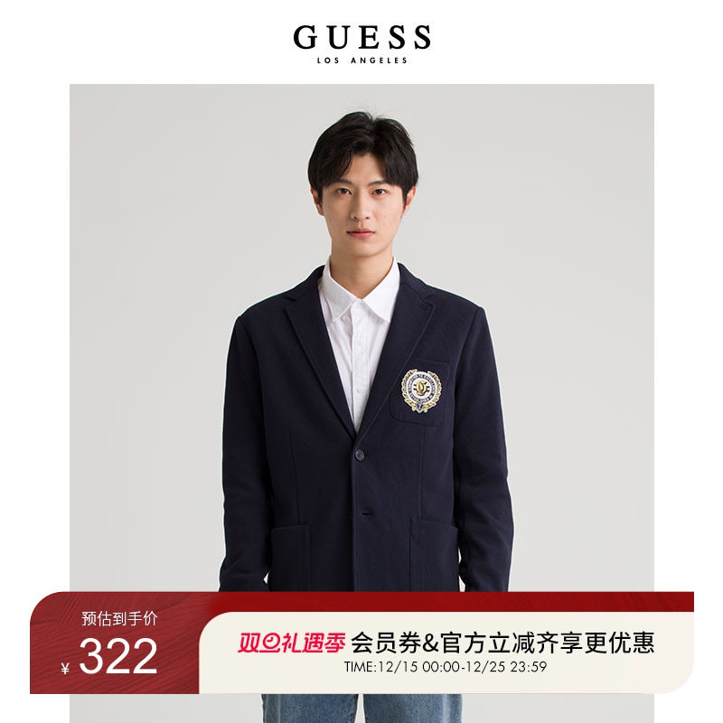 冬款男士学院风外套GUESS
