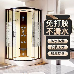 整体淋浴房一体式家用暖风浴室一体化浴洗澡间卫生间弧扇形沐浴房
