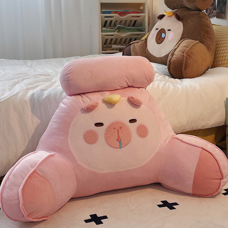 水豚床头靠垫软包大靠背垫孕妇靠枕沙发抱枕护腰学生宿舍床上枕头,居家布艺,床头靠垫,淘宝优惠券,粉丝福利购,淘宝优惠卷