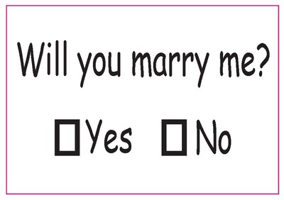 创意情人节礼物你愿意嫁给我吗选择题磁贴冰箱贴833男女朋友创意
