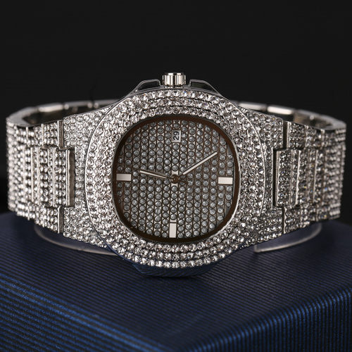 Hiphop嘻哈手表镶钻满钻腕表男生说唱欧美街头个性Quartz watches - 封面