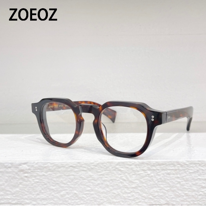 JAMES TART 256复古皇冠框大框圆形眼镜框板材男女款近视镜框大脸