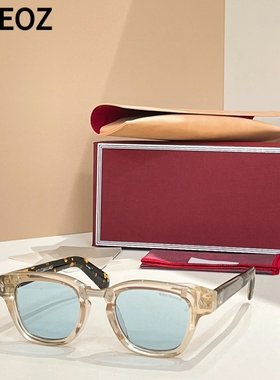 jmm Jules10周年复古方形太阳眼镜男女潮款板材醋酸纤维大脸墨镜