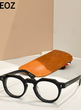 LESCA复古皇冠圆形波士顿型平光近视眼镜框CROWN PANTO男女镜架