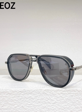GF-B复古质感金属飞行员式太阳眼镜男女款个性中大脸大框墨镜