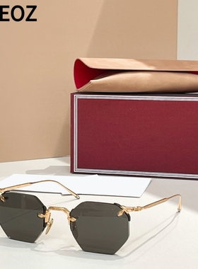 jmm  ELDORADO无框小方形透明镜片男女墨镜防晒太阳眼镜男女潮款