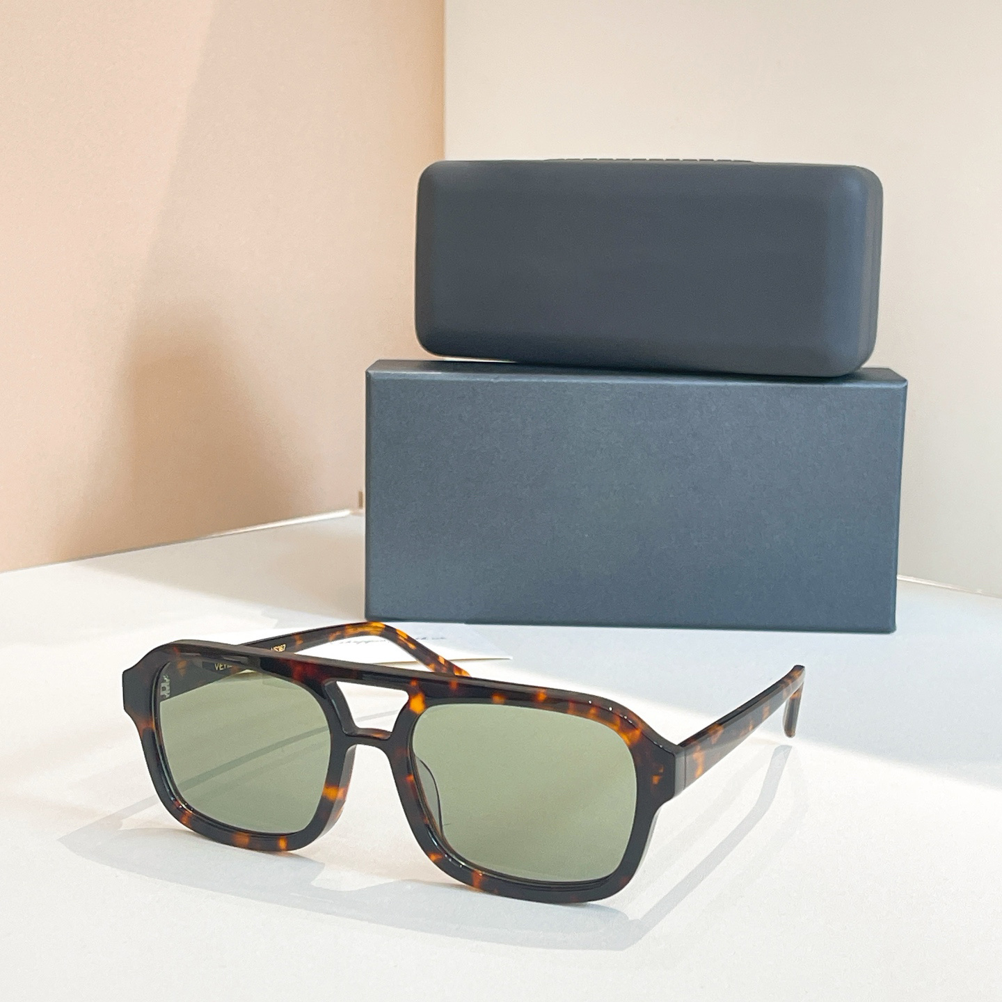 VEHLA Dixie VS414复古飞行员中性大框方形墨镜板材太阳眼镜男女