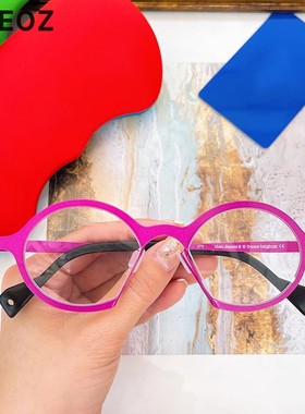 THEO James 6纯钛手造复古双圆形平光眼镜框防男女潮款近视镜