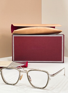 jmm 1992复古质感金属双横梁方形光学近视眼镜框个性款镜架男女款