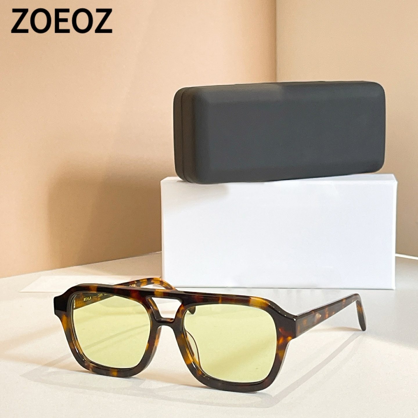 VEHL Dixie VS360复古飞行员中性大框方形墨镜板材太阳眼镜男女